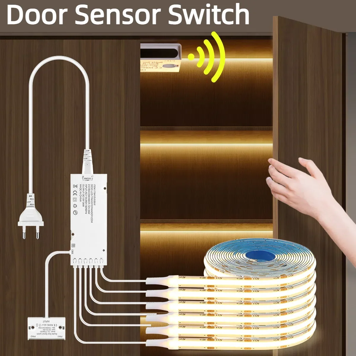 Lighting Bolt Decor - 2-10PCS Smart Door Sensor Control LED