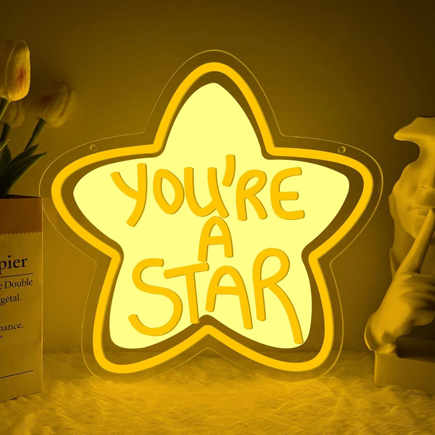 Lighting Decor For Room - You're A Star Neon Sign USB