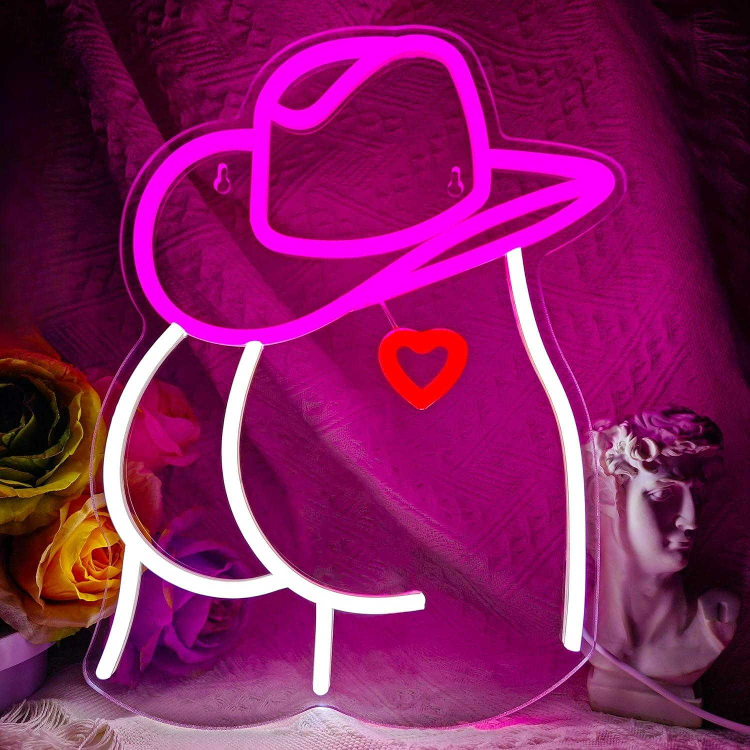Lighting Decoration Wedding - Cowgirl Neon Sign Dimmable LED Light