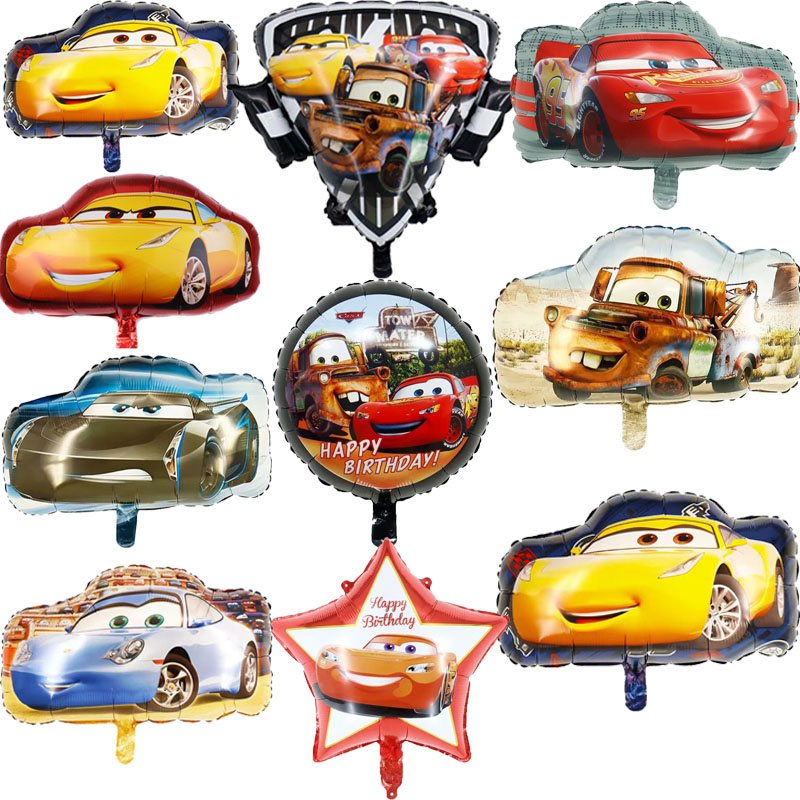 Lighting Mcqueen Birthday Decor - Cars Lightning Mcqueen Theme Foil Balloons
