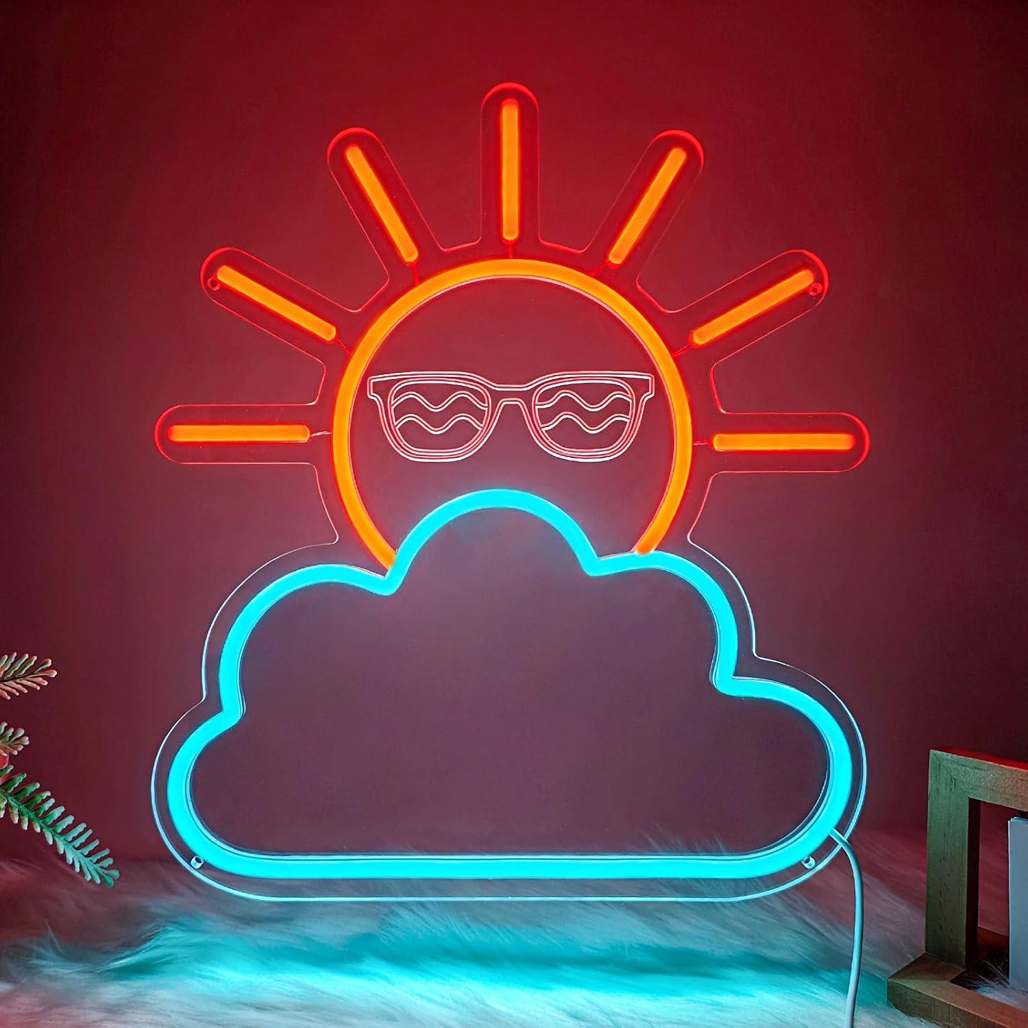 Lighting Decor For Room - Sunrise Sunset Neon Sign USB Powered