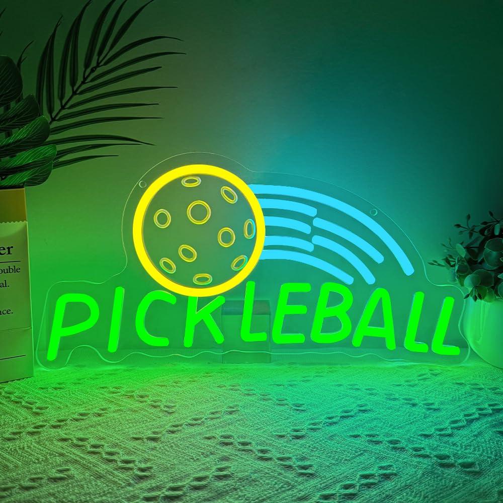Lighting Decor For Bedroom - Pickleball Neon Sign USB Dimmable LED