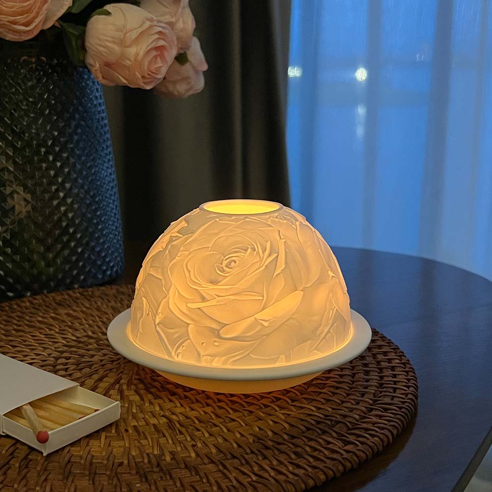 Lighting Decoration Wedding - Lumina Ceramic Deluxe Vintage Rose Tea