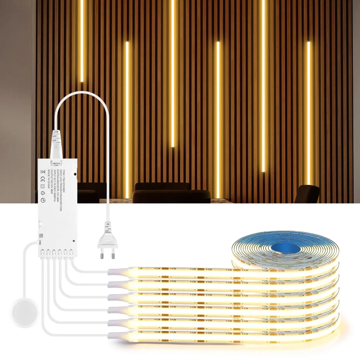 Lighting Decoration On Wall - 2-6PCS COB LED Strip Light Kit,