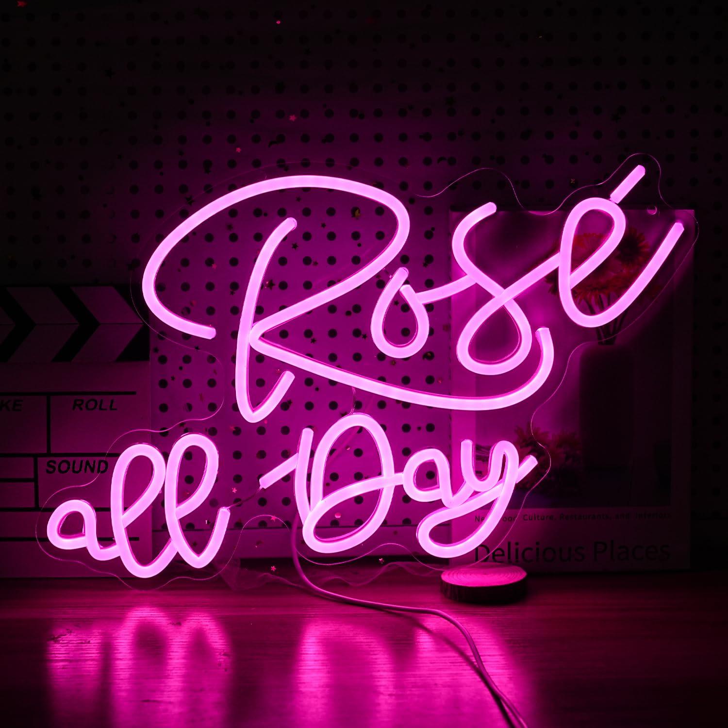 Lighting Decoration Wedding - Rose All Day Neon Sign Dimmable