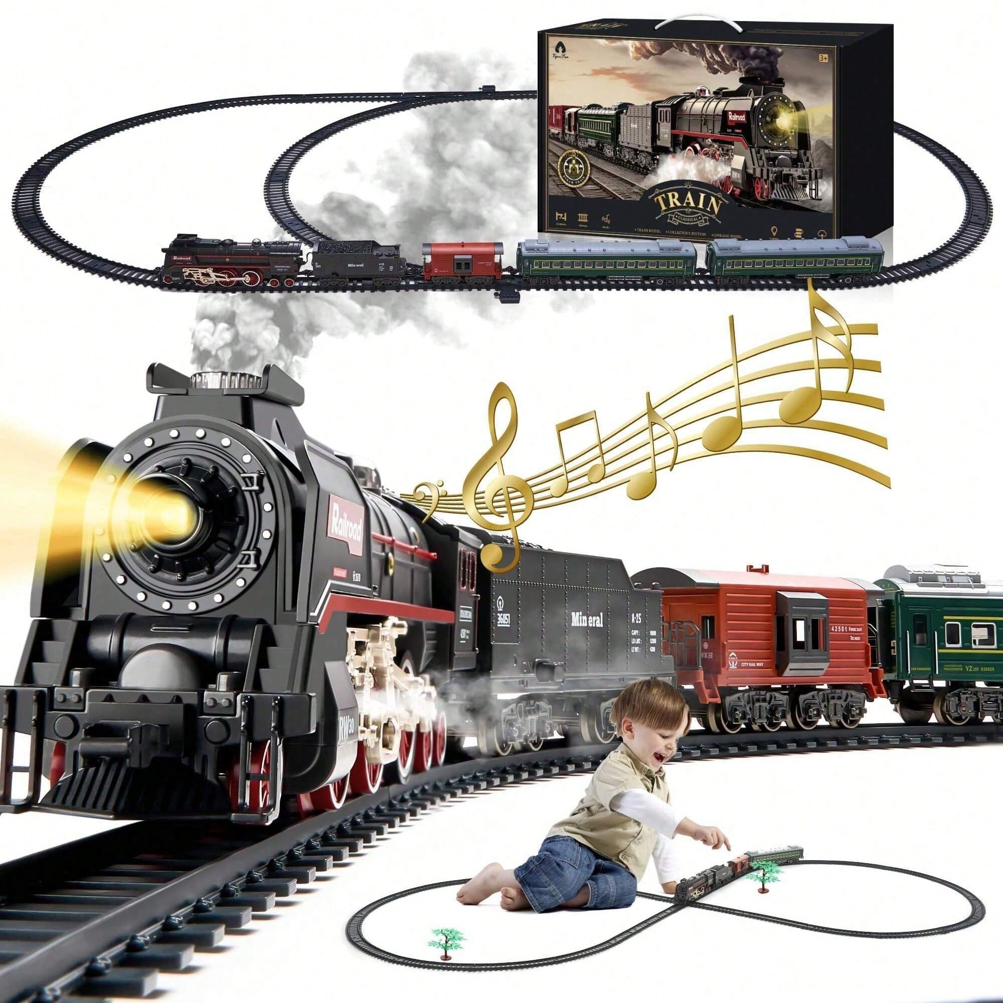 Decor Lighting & Decor Fires Photos - Luxury Electric Train Set with Smoke