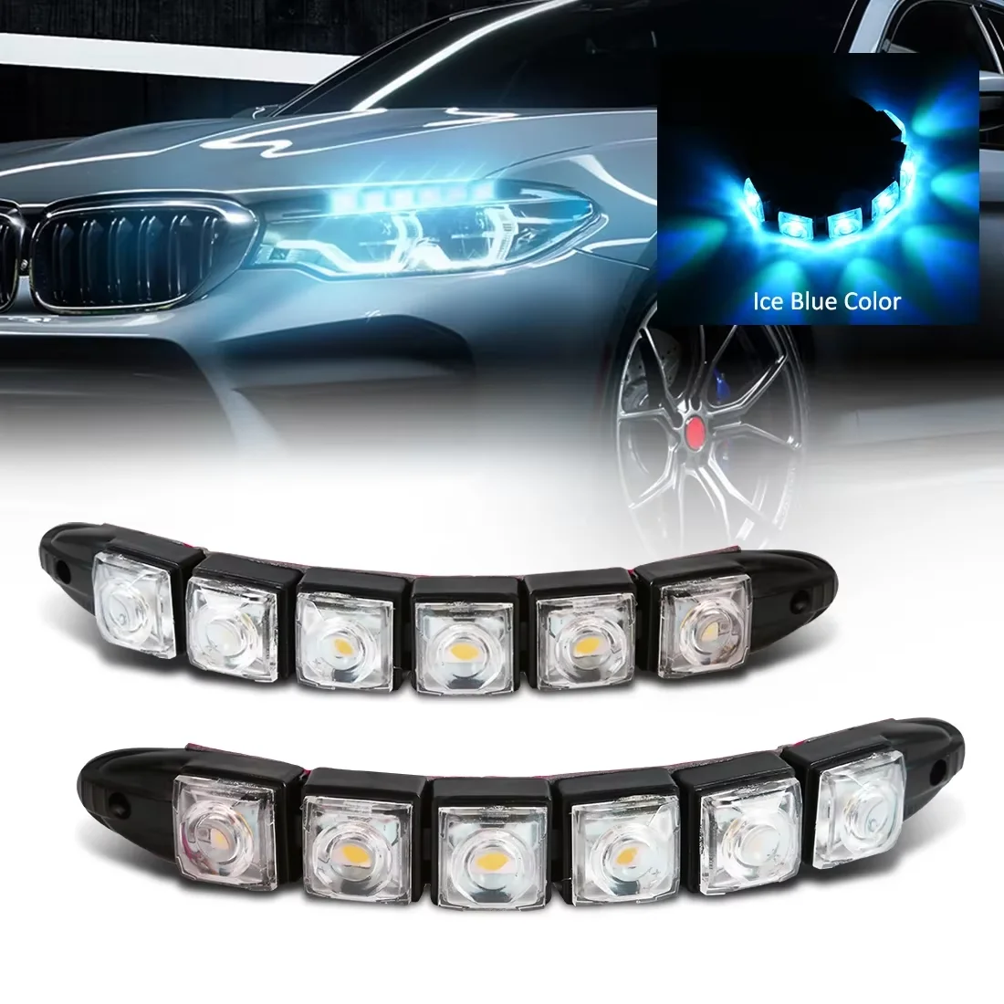 2PCS LED Waterproof DRL Light  - مراجعة Lighting Bolt Decor وسعره