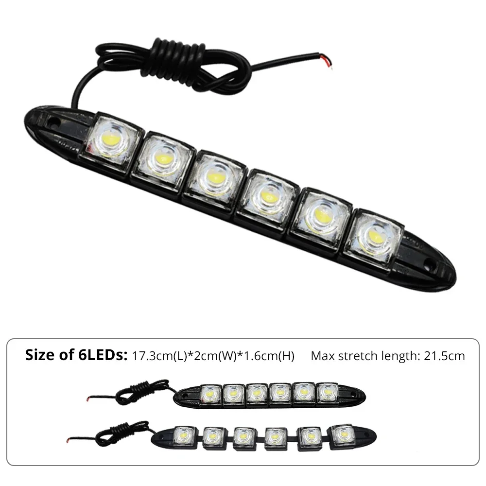 2PCS LED Waterproof DRL Light  - مراجعة Lighting Bolt Decor وسعره