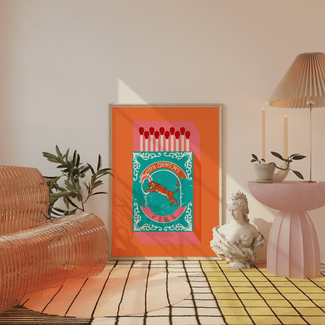 You Light My Fire Orange Match - مراجعة Kitchen Decor Lighting وسعره
