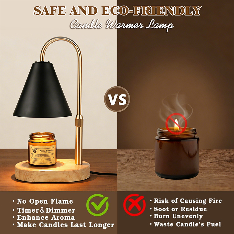 Black Candle Warmer Lamp Kitch - مراجعة Kitchen Decor Lighting وسعره