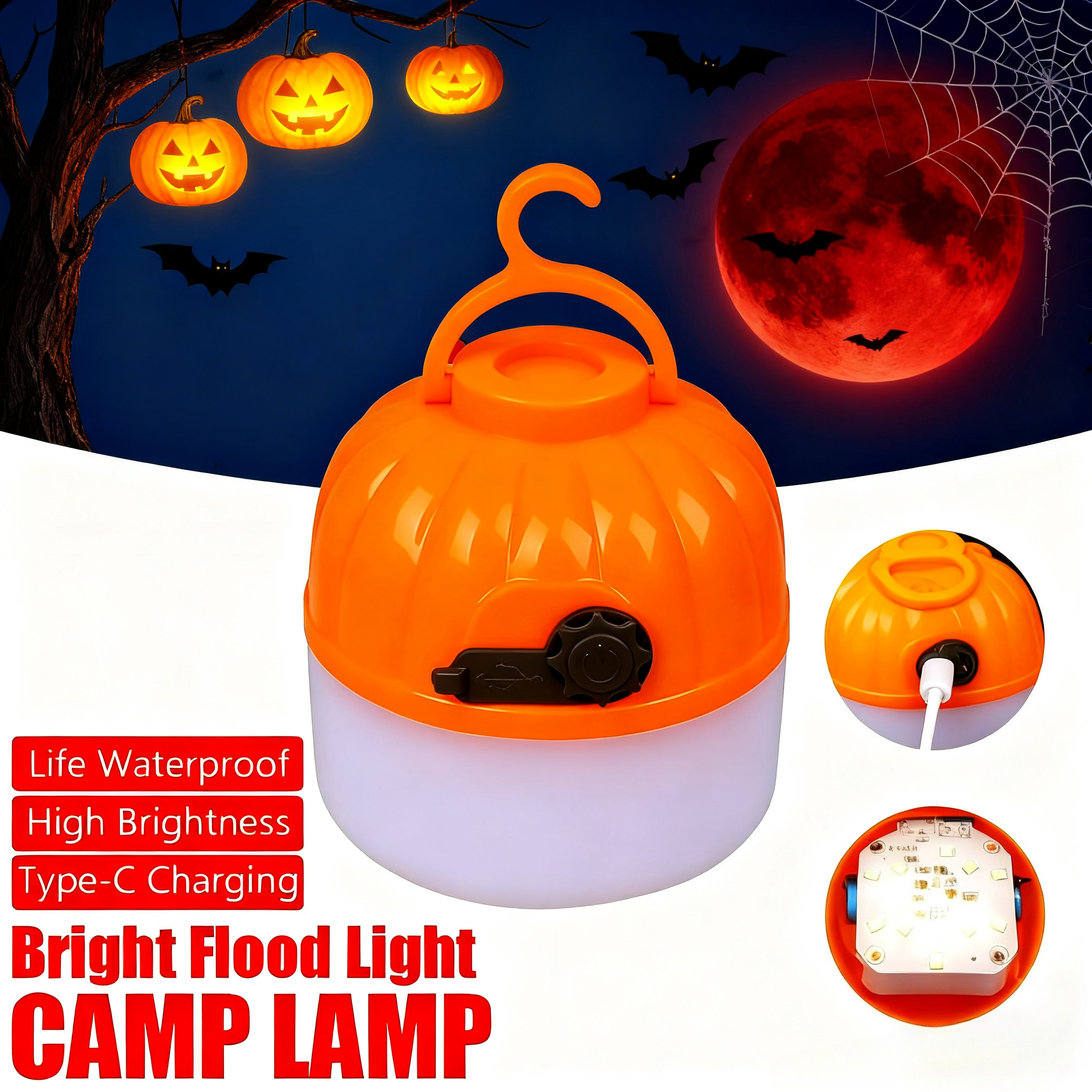 Mini Portable Halloween Pumpki - مراجعة Decor Lighting Lamps وسعره
