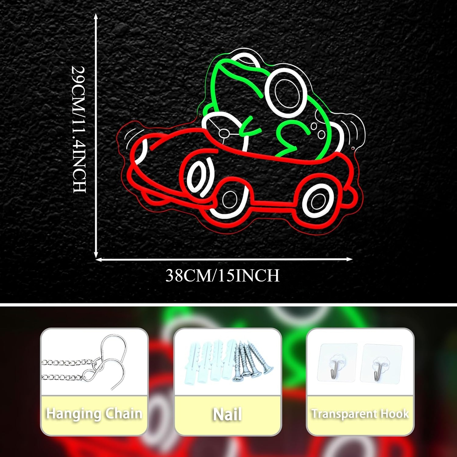 Frog Driving Car Neon Sign Art - مراجعة Lighting Decor For Room وسعره
