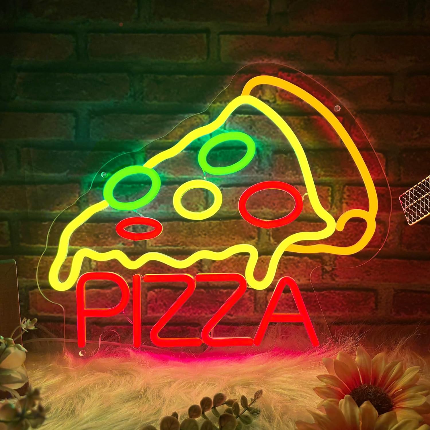 Pizza Neon Sign Business USB L - مراجعة Kitchen Decor Lighting وسعره