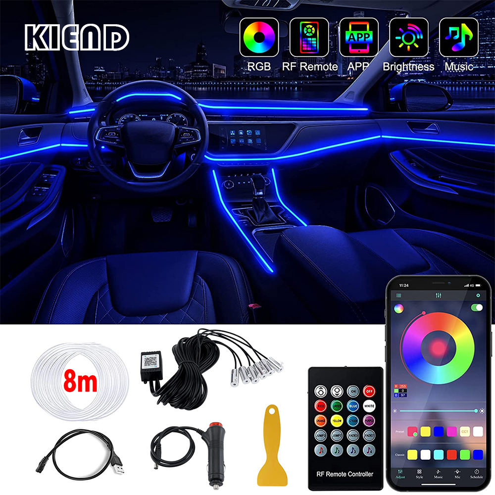 LED Car Interior Ambient Strip - مراجعة Lighting Bolt Decor وسعره