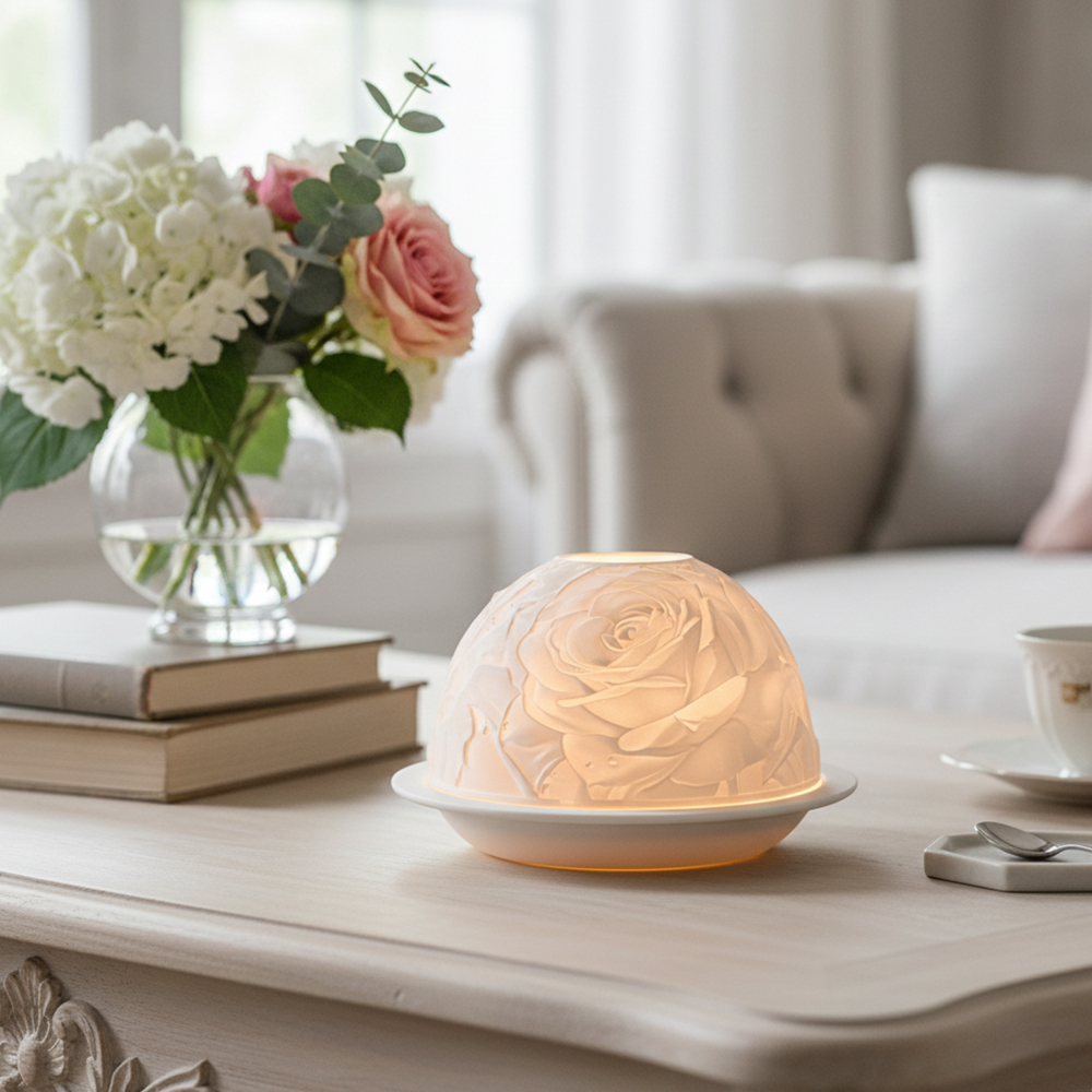 Elegant Rose Porcelain Candle  - مراجعة Lighting Decoration Wedding وسعره