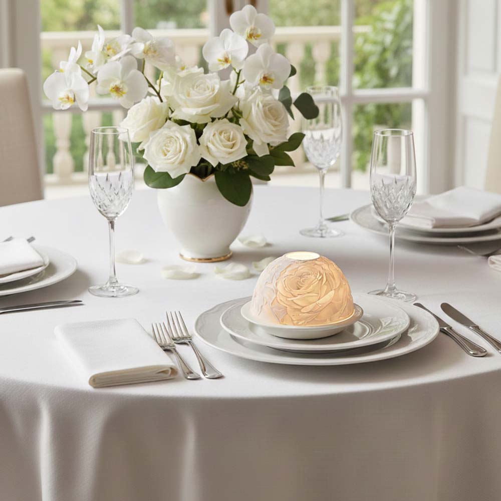 Elegant Rose Porcelain Candle  - مراجعة Lighting Decoration Wedding وسعره