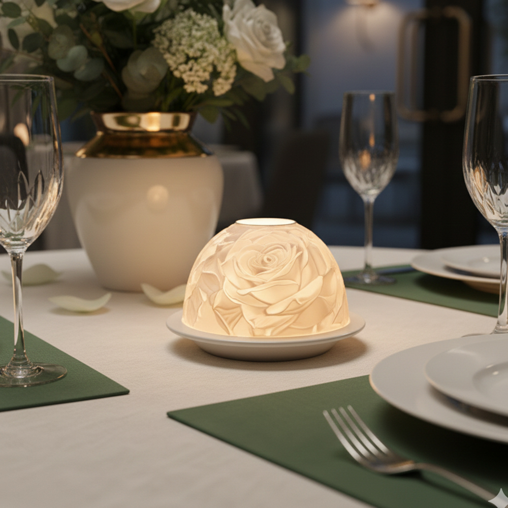 Elegant Rose Porcelain Candle  - مراجعة Lighting Decoration Wedding وسعره