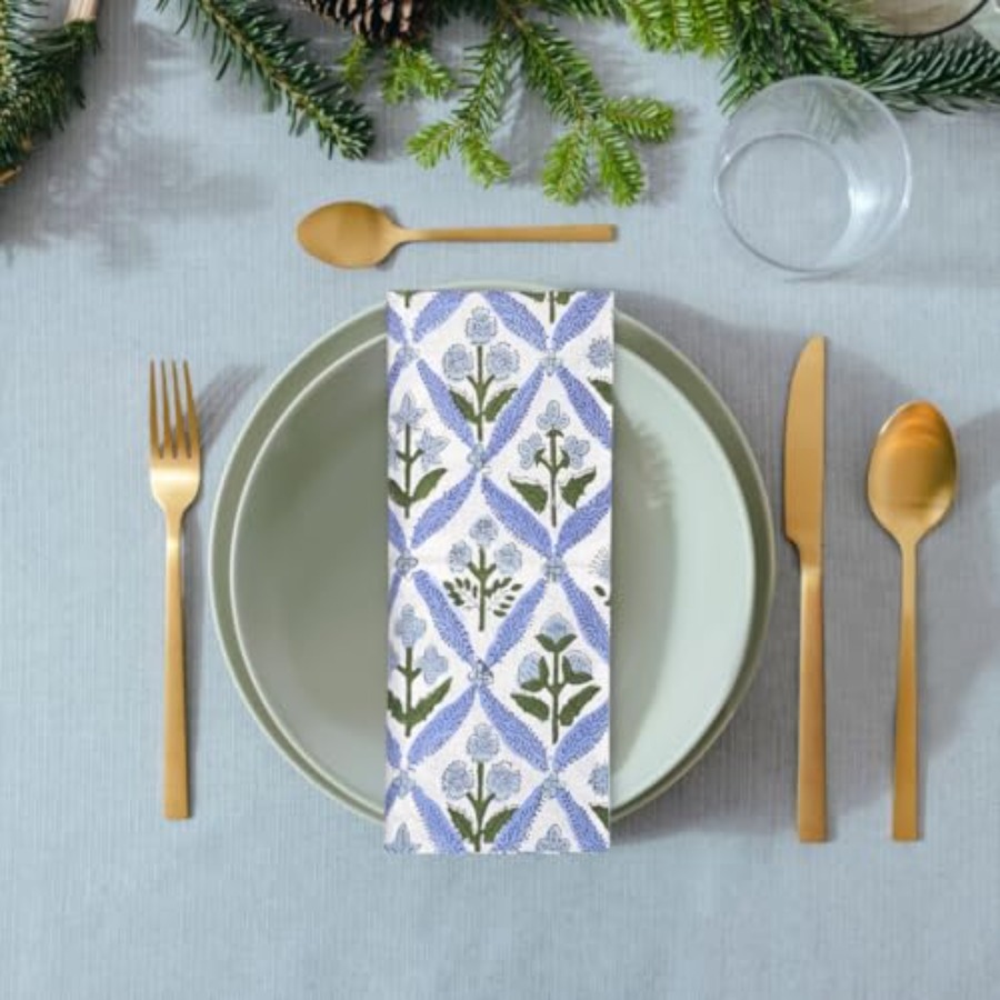 Block Print Light Steel Blue B - مراجعة Kitchen Decor Lighting وسعره