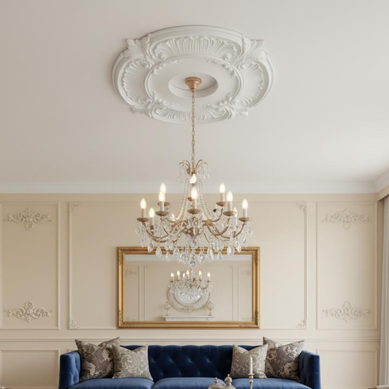 Round PU Ceiling Medallion Scr - مراجعة Decor Lighting & Decor Fires Photos وسعره