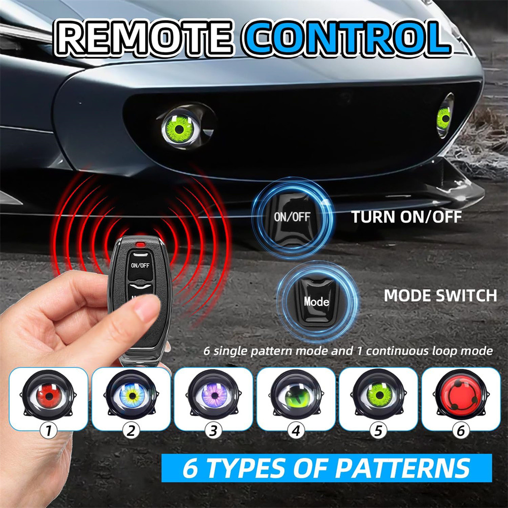  6-Mode Led Dynamic Devil Eye - مراجعة Decor Lighting & Decor Fires Photos وسعره