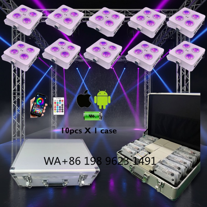 4X18W RGBWA+UV 6IN1 Mini Wirel - مراجعة Lighting Decoration Wedding وسعره