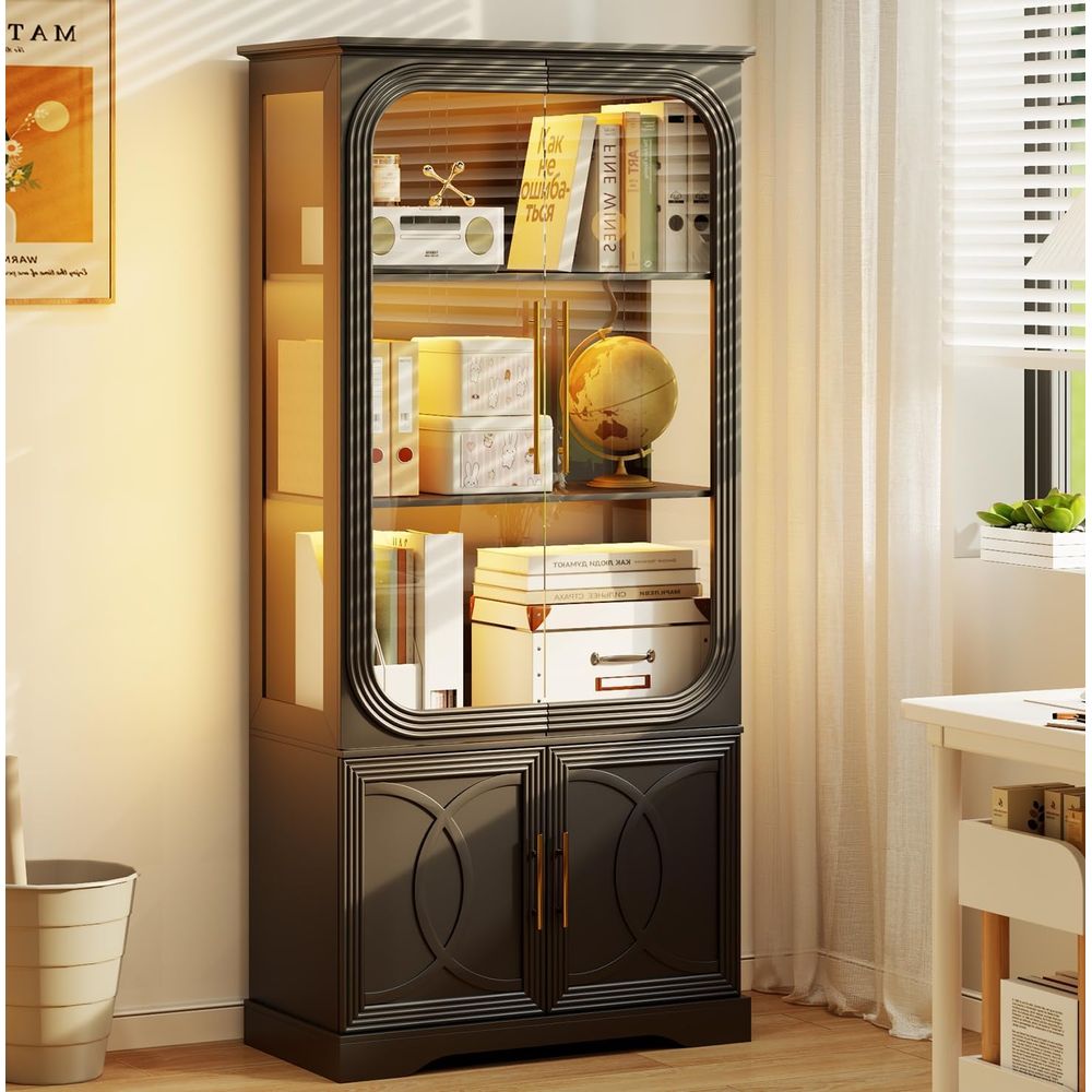 69 Tall Glass Display Cabinet  - مراجعة Home Lighting & Decor St Catharines On وسعره