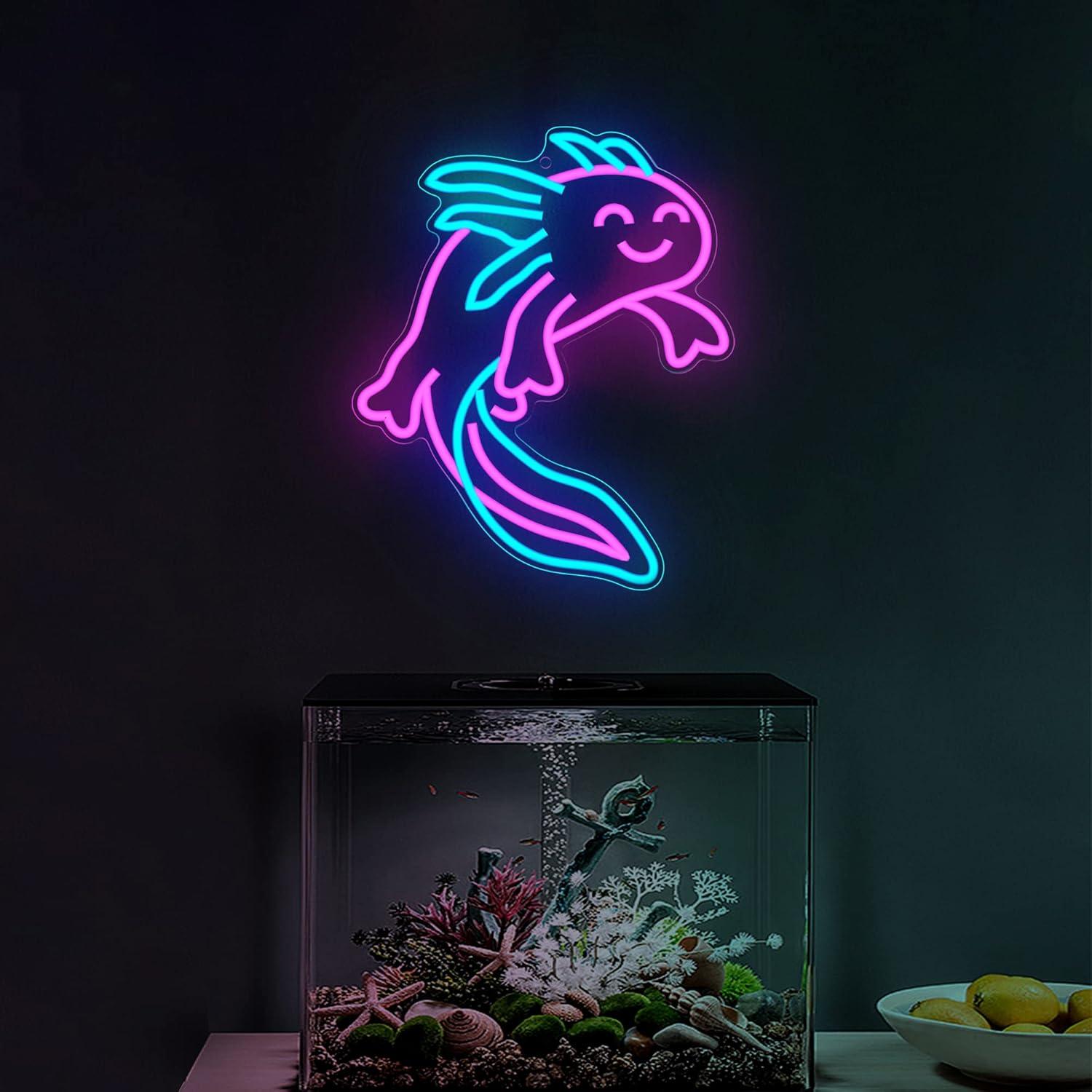 Ammonite Axolotl Neon Sign Cut - مراجعة Lighting Decor For Room وسعره