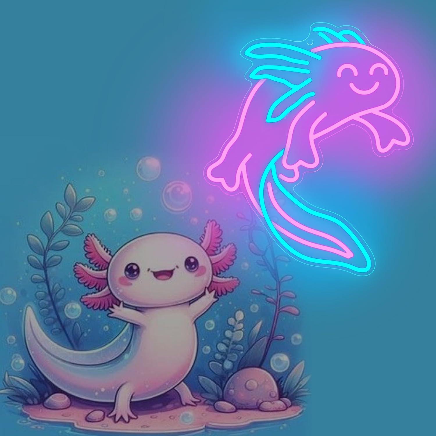 Ammonite Axolotl Neon Sign Cut - مراجعة Lighting Decor For Room وسعره
