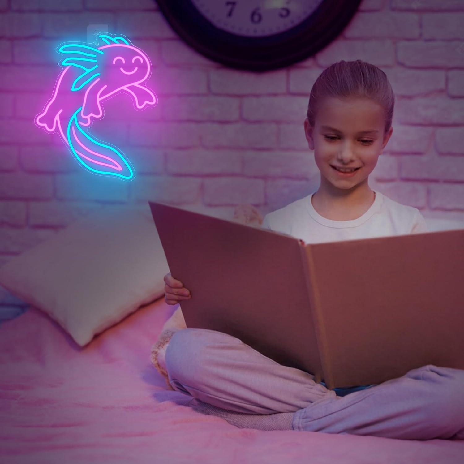 Ammonite Axolotl Neon Sign Cut - مراجعة Lighting Decor For Room وسعره