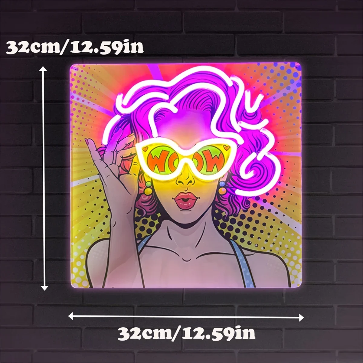 Wow Lady Pop Art LED Neon Sign - مراجعة Outdoor Lighting Decor Wow وسعره