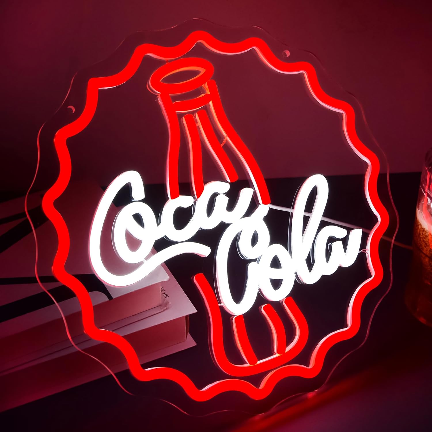 Cola Neon Sign Art Wall Light  - مراجعة Lighting Decor For Bedroom وسعره