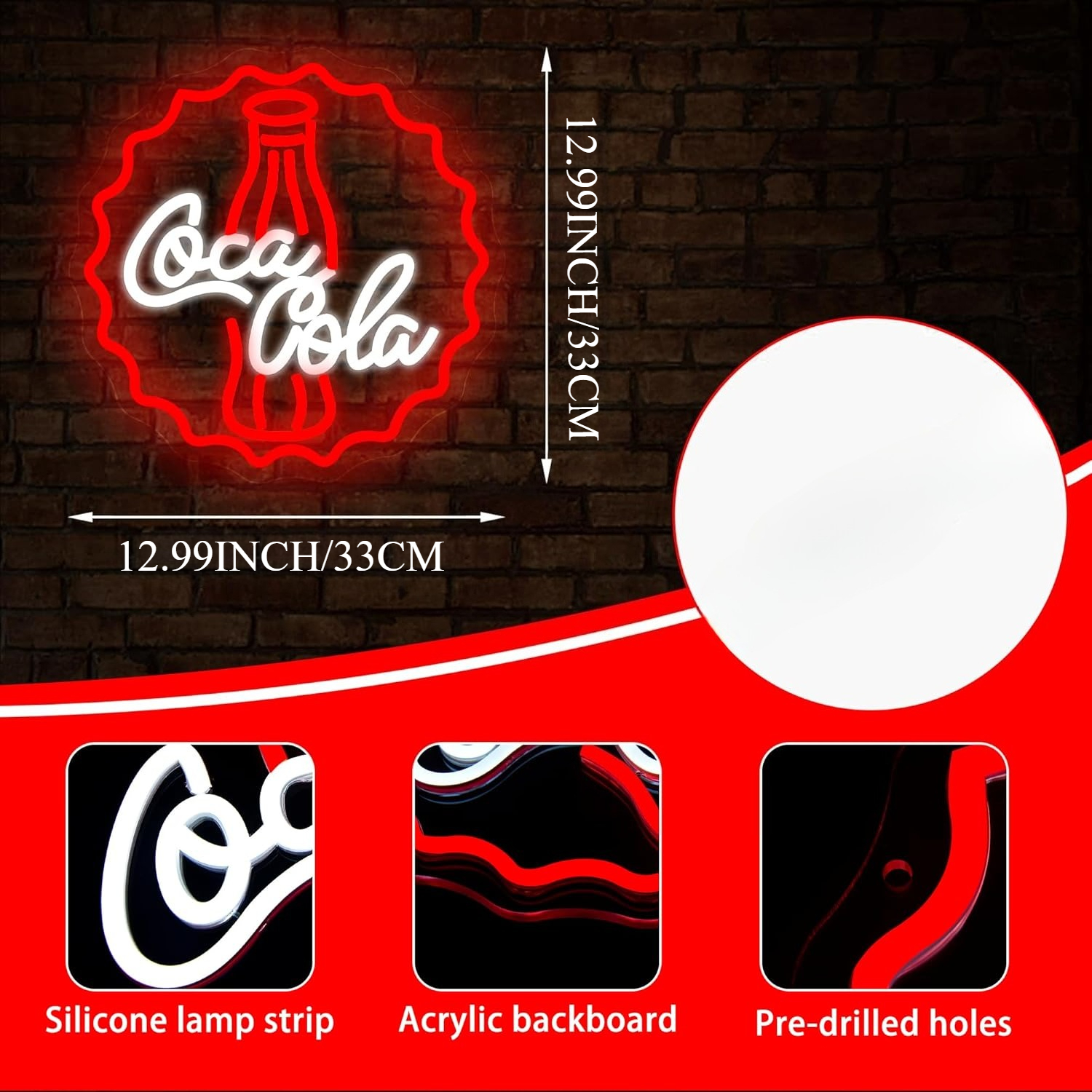 Cola Neon Sign Art Wall Light  - مراجعة Lighting Decor For Bedroom وسعره