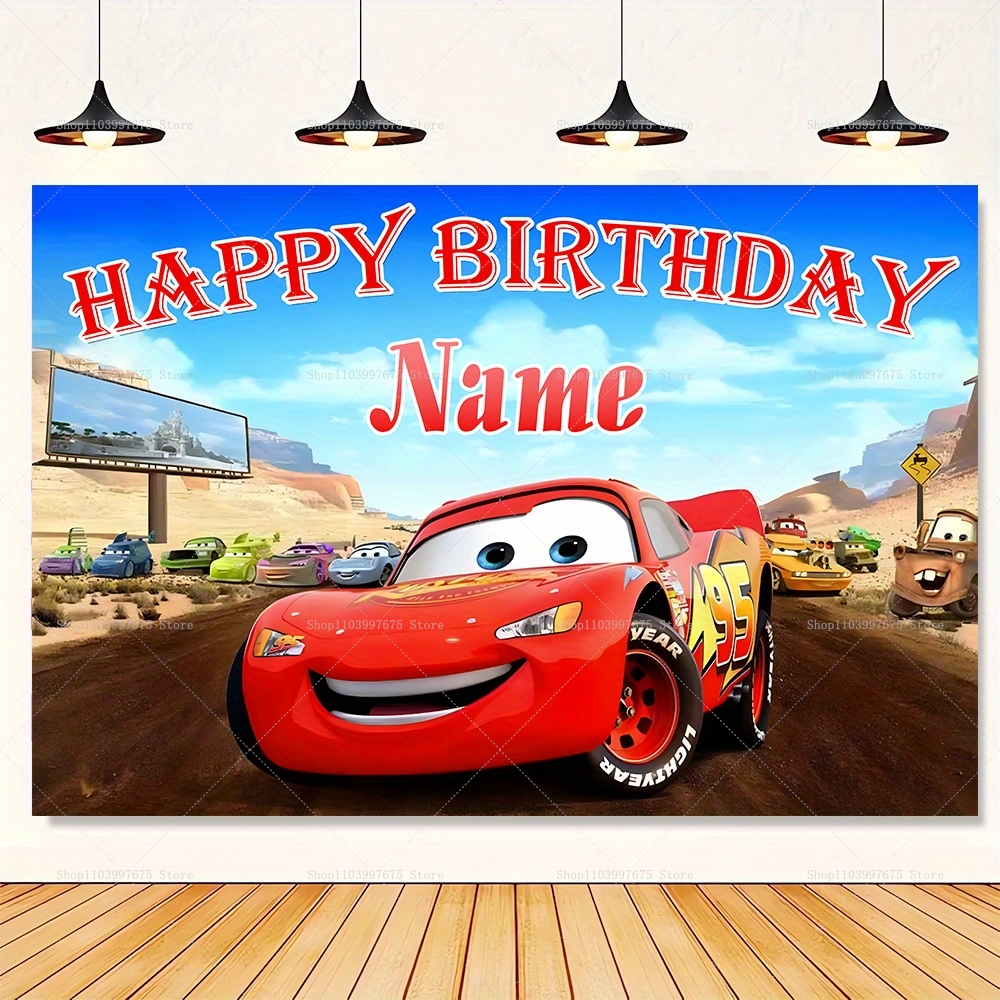 Customizable Disney Lightning  - مراجعة Lighting Mcqueen Birthday Decor وسعره