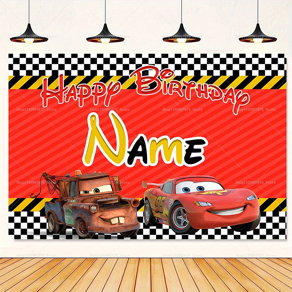 Customizable Disney Lightning  - مراجعة Lighting Mcqueen Birthday Decor وسعره