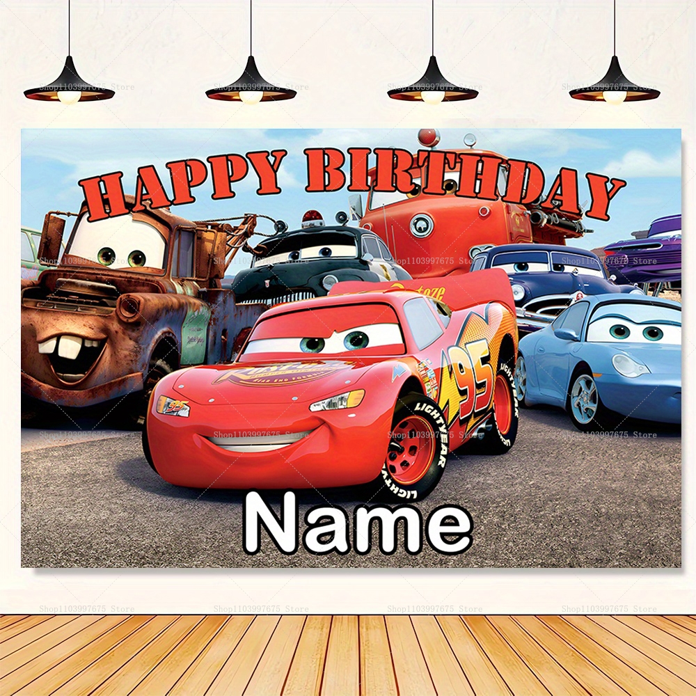 Customizable Disney Lightning  - مراجعة Lighting Mcqueen Birthday Decor وسعره