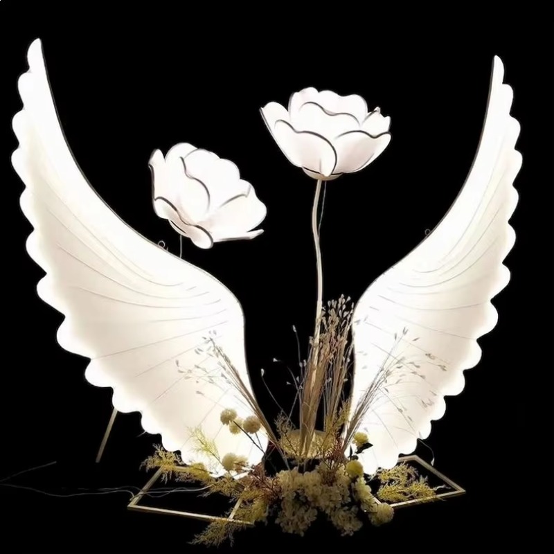 Glowing Angel Wings Light Prop - مراجعة Lighting Decoration Wedding وسعره