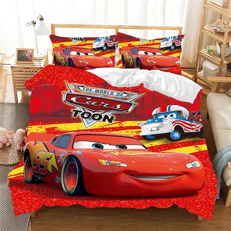 Lightning McQueen Car Duvet Co - مراجعة Lighting Mcqueen Birthday Decor وسعره