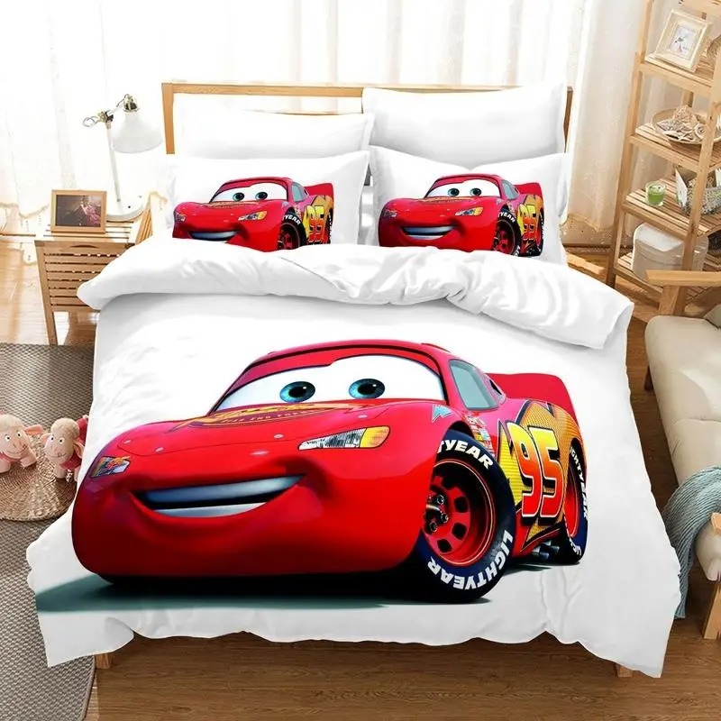 Lightning McQueen Car Duvet Co - مراجعة Lighting Mcqueen Birthday Decor وسعره