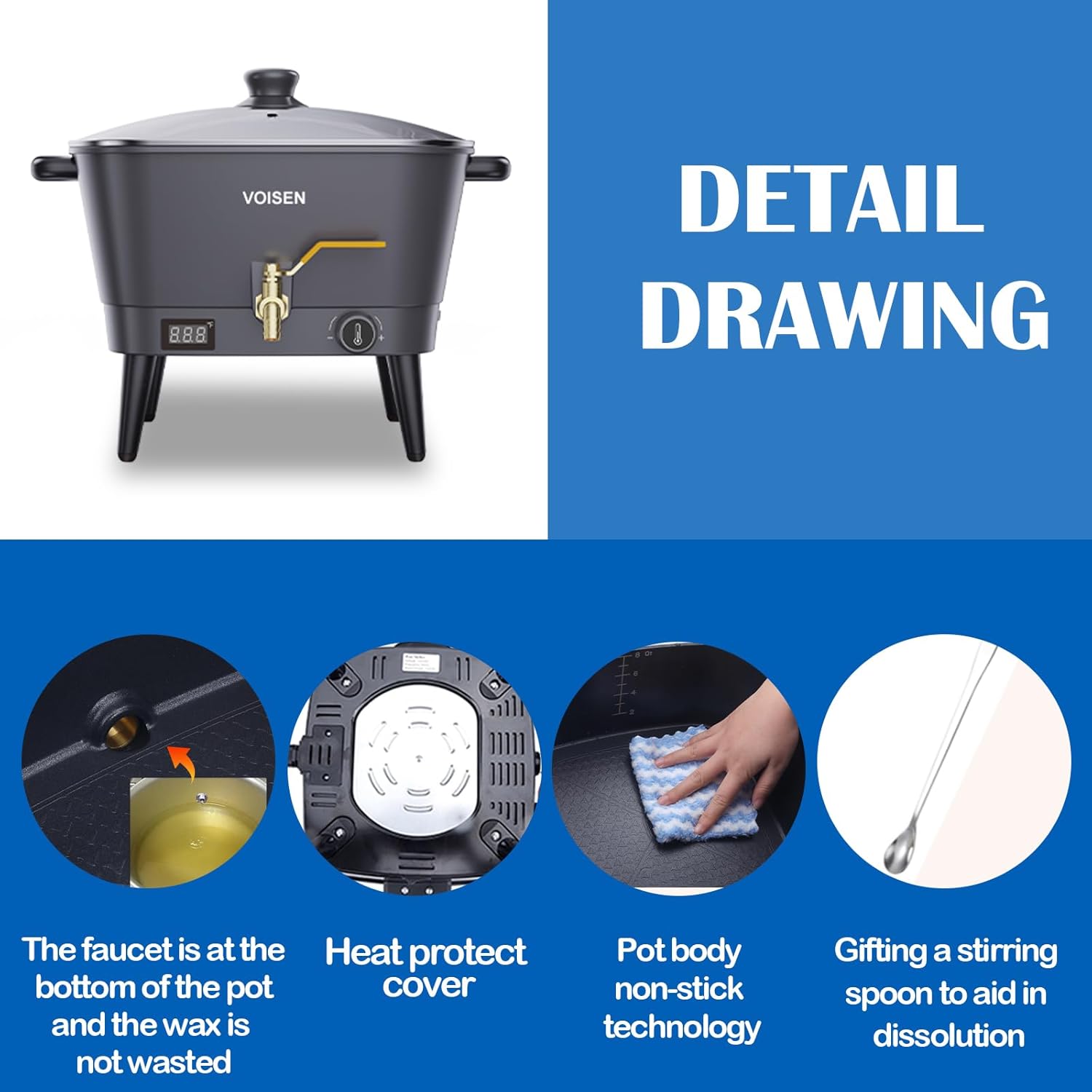 8Qt Electric Wax Melter for Ca - مراجعة Wax Melter Electric وسعره