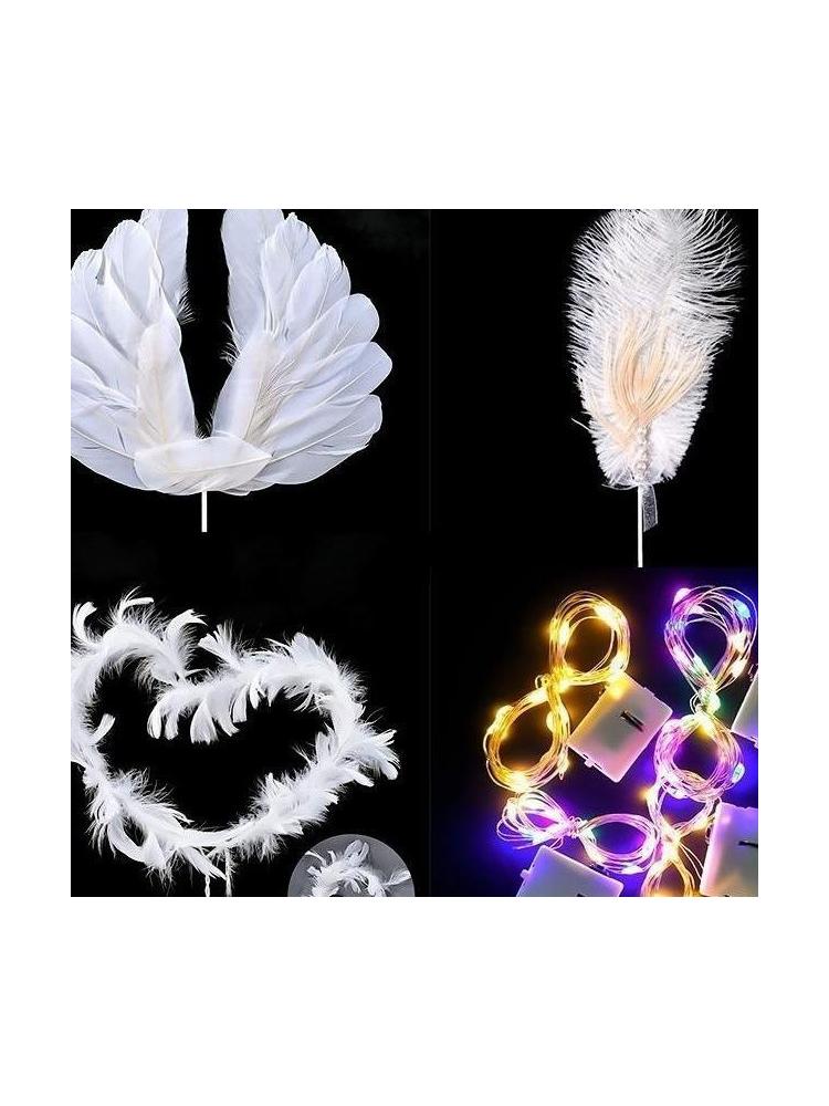 Pearl White Feathers Light Str - مراجعة Kitchen Decor Lighting وسعره