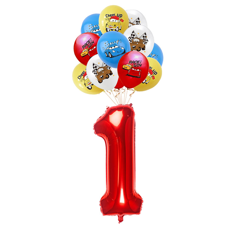 13pcs Lightning McQueen Theme  - مراجعة Lighting Mcqueen Birthday Decor وسعره