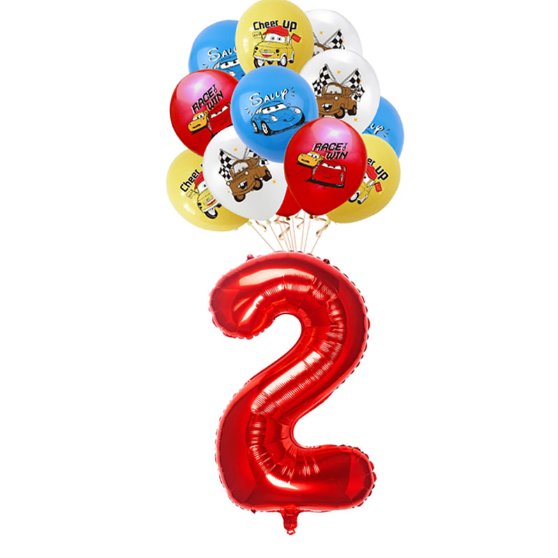 13pcs Lightning McQueen Theme  - مراجعة Lighting Mcqueen Birthday Decor وسعره