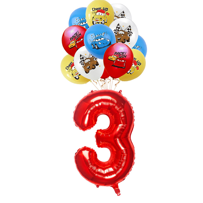 13pcs Lightning McQueen Theme  - مراجعة Lighting Mcqueen Birthday Decor وسعره