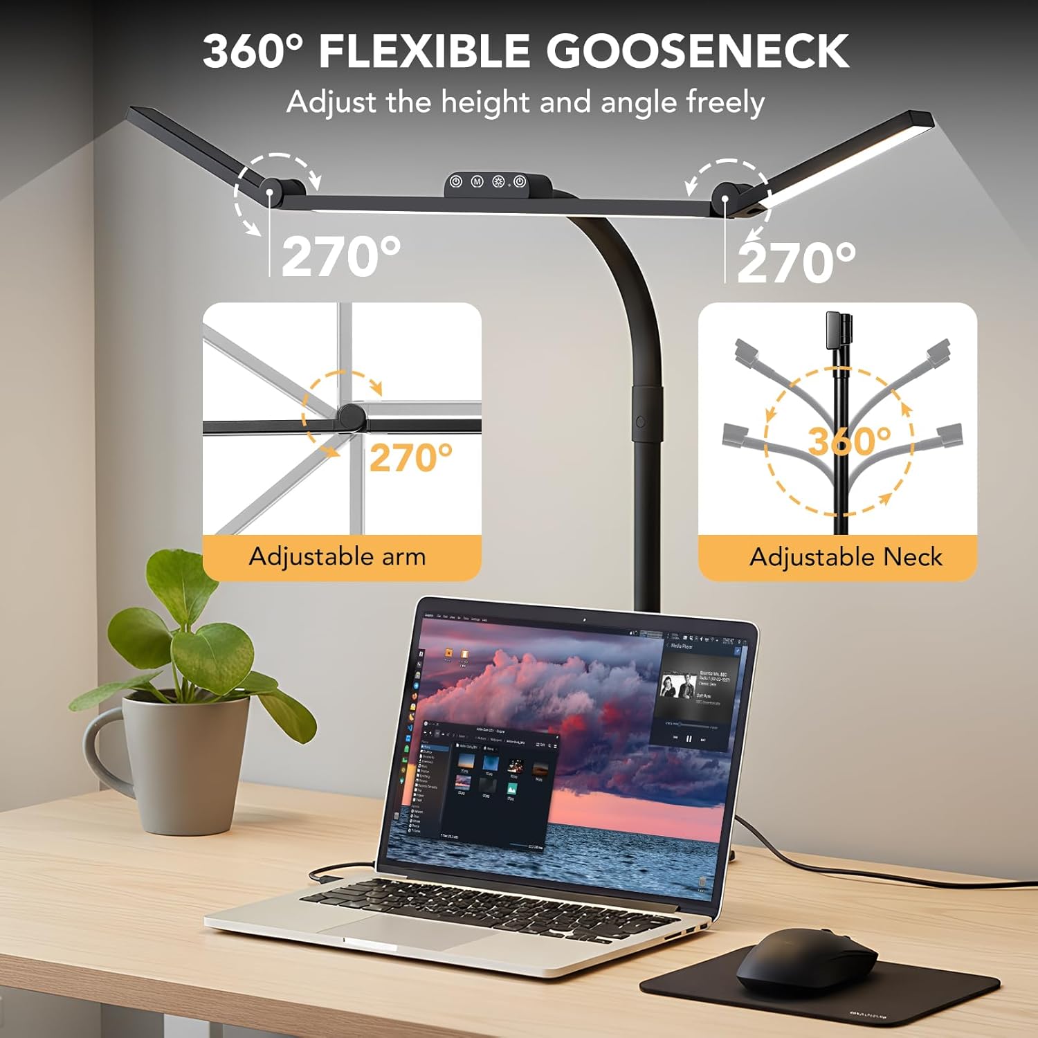 Adjustable LED Desk Lamp with  - مراجعة Home Lighting & Decor St Catharines On وسعره