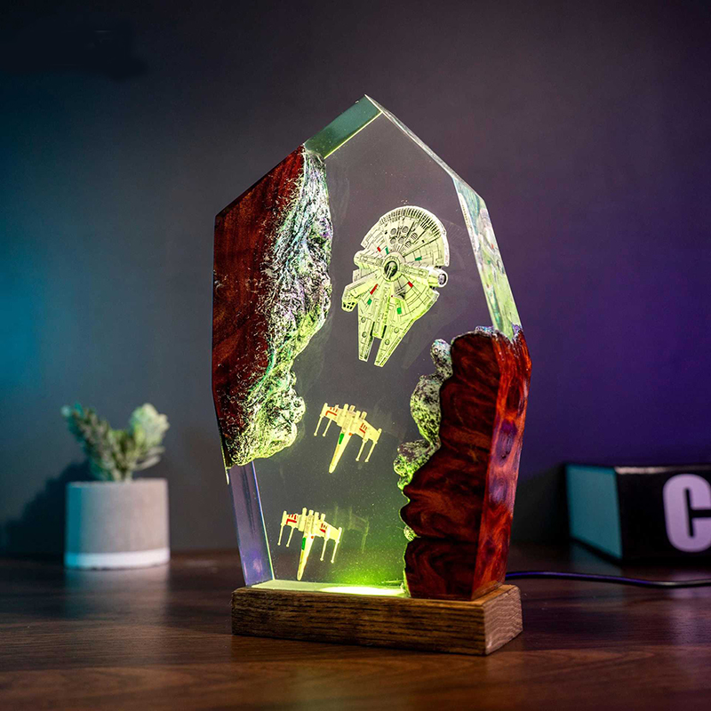 Table Resin Lamp Universe War  - مراجعة Lighting Decoration Wedding وسعره
