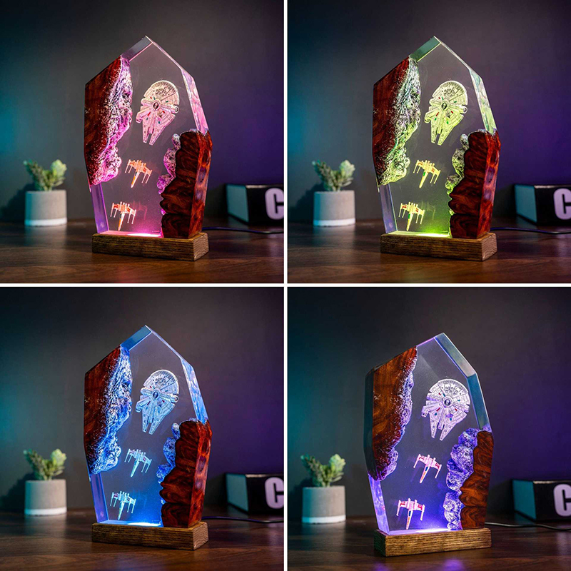 Table Resin Lamp Universe War  - مراجعة Lighting Decoration Wedding وسعره