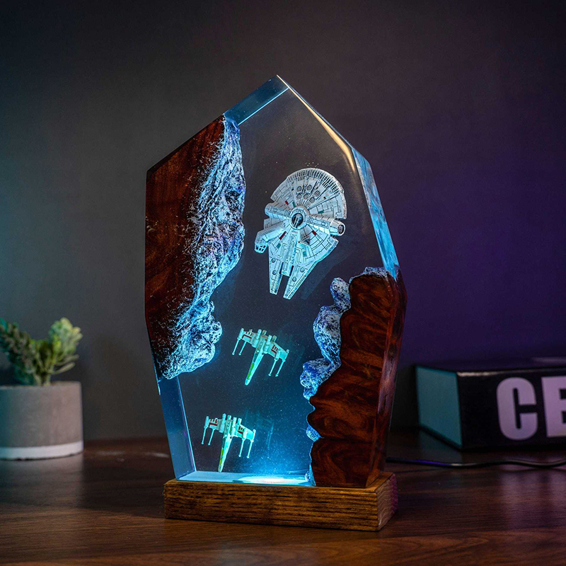 Table Resin Lamp Universe War  - مراجعة Lighting Decoration Wedding وسعره