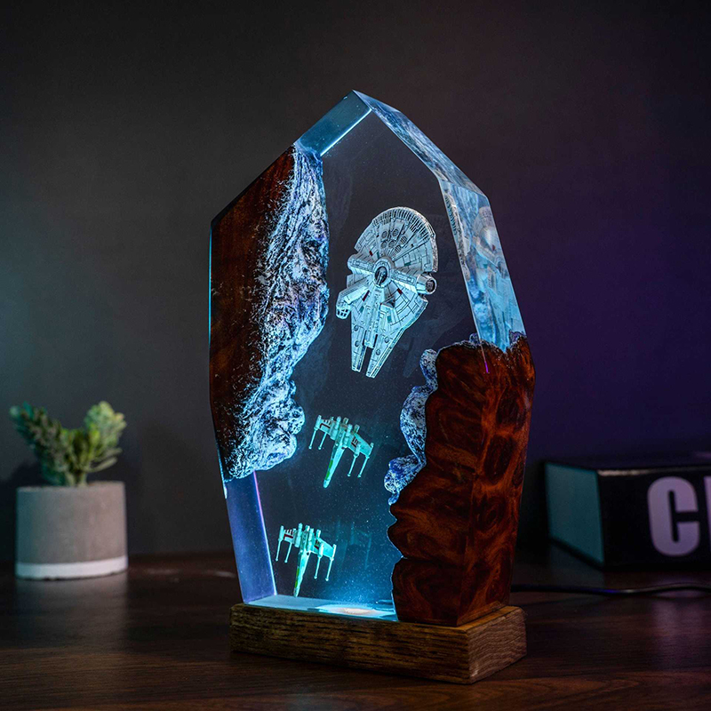 Table Resin Lamp Universe War  - مراجعة Lighting Decoration Wedding وسعره