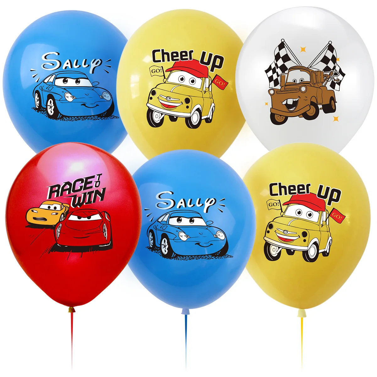 10pcs Cars 12 Inch Latex Ballo - مراجعة Lighting Mcqueen Birthday Decor وسعره