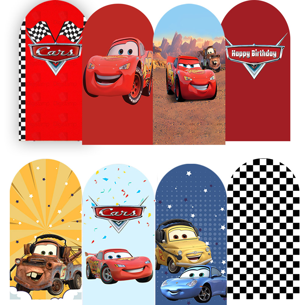 Race Car Arch Backdrop Cover C - مراجعة Lighting Mcqueen Birthday Decor وسعره